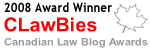 2008 Canadian Law Blog Awards Winner