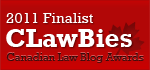 2011 Canadian Law Blog Finalist