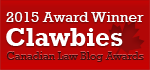 2015 Canadian Law Blog Awards Winnner