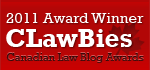 2011 Canadian Law Blog Awards Winner