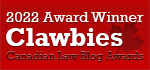 2022 Canadian Law Blog Awards Winner